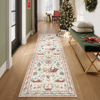🎄🔥Soft Christmas Tree Santa Claus Carpet Runner