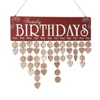 Gifts for Moms Dads - Wooden Family Birthday Reminder Calendar Board
