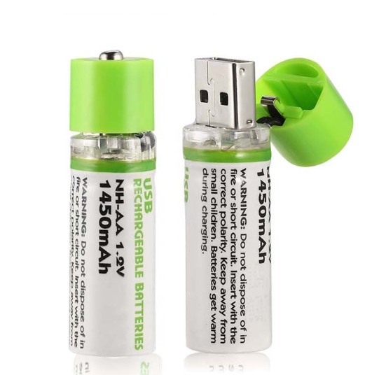 EASYPOWER USB RECHARGEABLE AA BATTERIES(1 pack included 2 pcs)Buy 2 Get 1  Free!(Add 3 to Cart to Get the 3rd for Free)