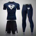 Men's New Compression Style Quick-Dry Fitness Running Sports Set