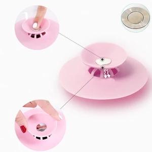 Press Type Silicone Sink Strainers, Kitchen Bathroom Anti-Clogging Sink Filter Sundry Catchers Floor Drain Cover