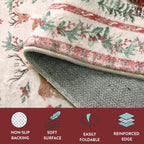 🎄🔥Soft Christmas Tree Santa Claus Carpet Runner