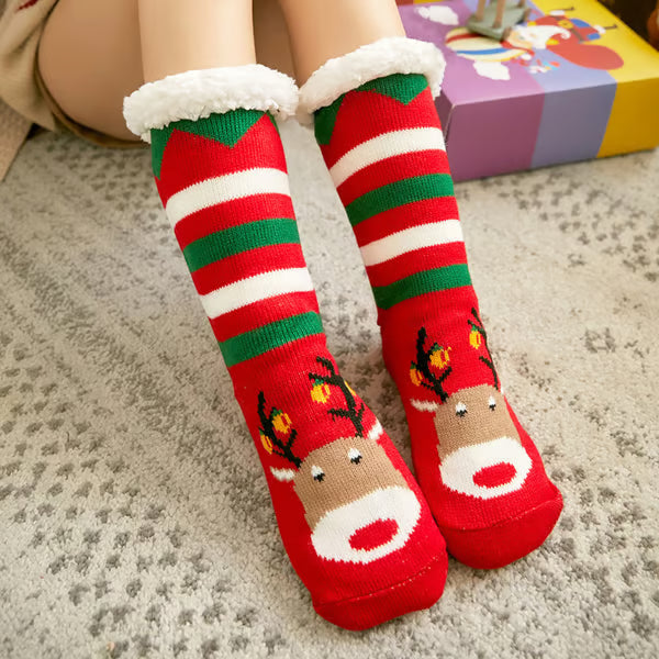 Cute Animal Ultra-thick Cashmere Slipper Home Socks