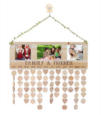 Xmas Sale Buy 2 Get 1 Free - Wooden Family Birthday Reminder Calendar Board