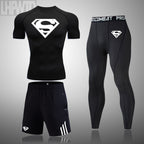 Men's New Compression Style Quick-Dry Fitness Running Sports Set