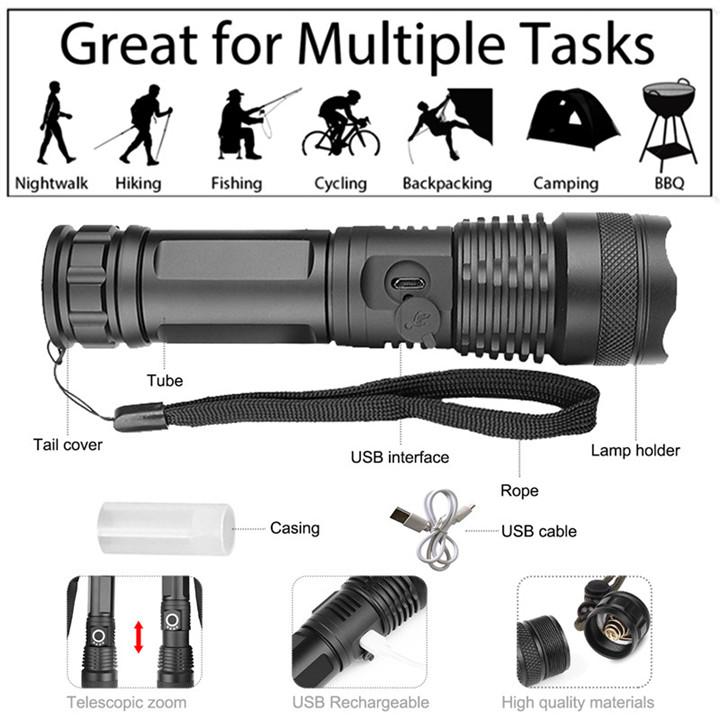 POWERFUL FLASHLIGHT！Buy 2 Get 1 for Free!(Add 3 to Cart to Get the 3rd for Free)