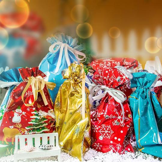 🎁Christmas Sales 49% OFF-Drawstring Christmas Gift Bags (Biodegradable)
