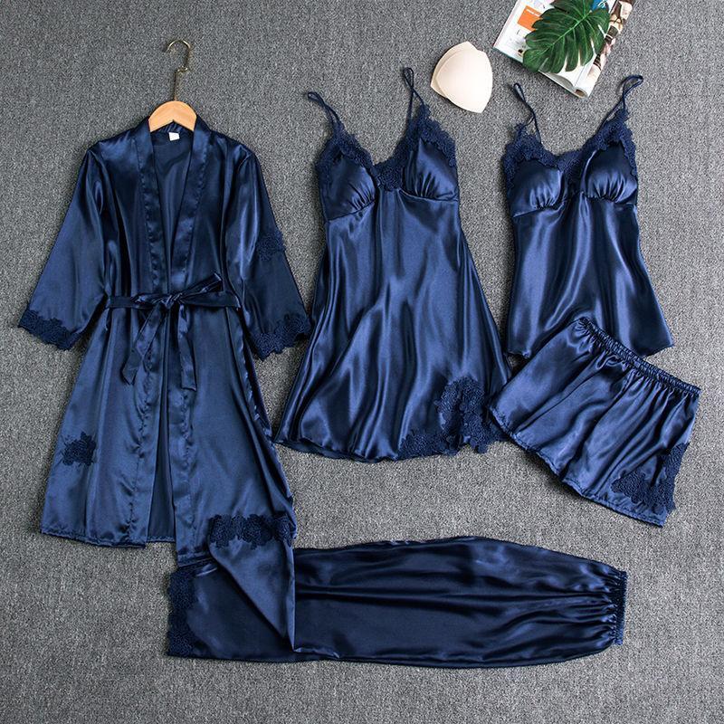 Blushy Silk 5 Piece Pajama Set BUY 2 GET 1 FREE