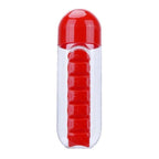 600ml 2 in 1 Pill Box Outdoor Water Bottle 60% OFF