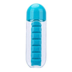 600ml 2 in 1 Pill Box Outdoor Water Bottle 60% OFF