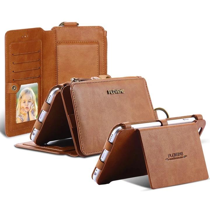 Classic Retro Stand Wallet Case for iPhone